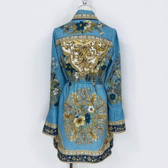 Alemais Cassie Mini Dress in Blue - Picture 6 of 12